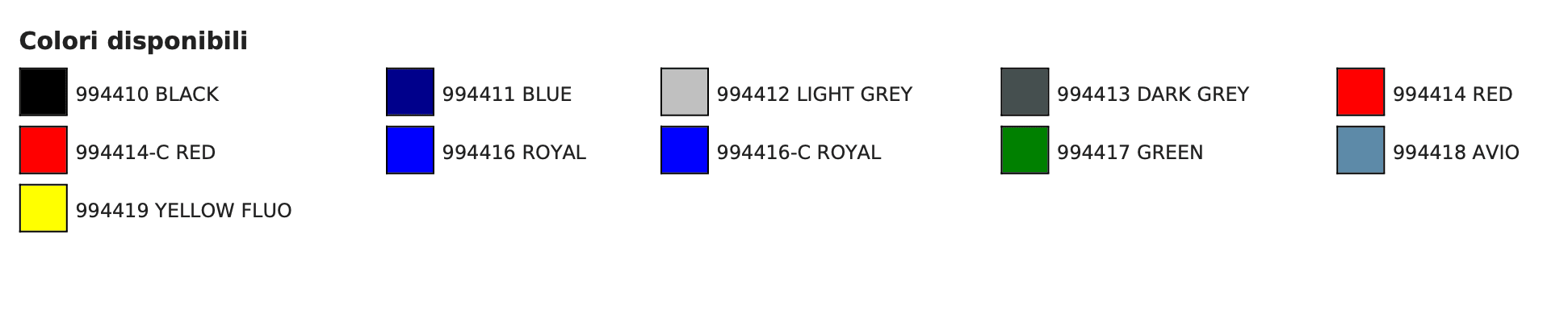 Colori disponibili PHY NARVIK Uomo