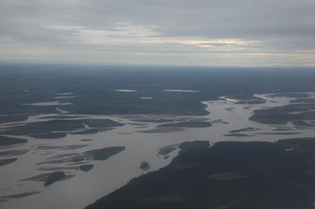 I canali dello Yukon Flats visti dall’alto